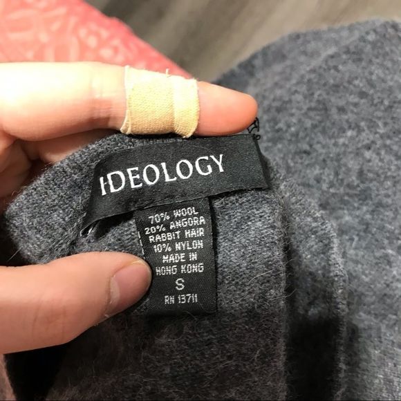 Ideology Wool Rabbit Hair V-neck Sweater Cardigan - Picture 2 of 5